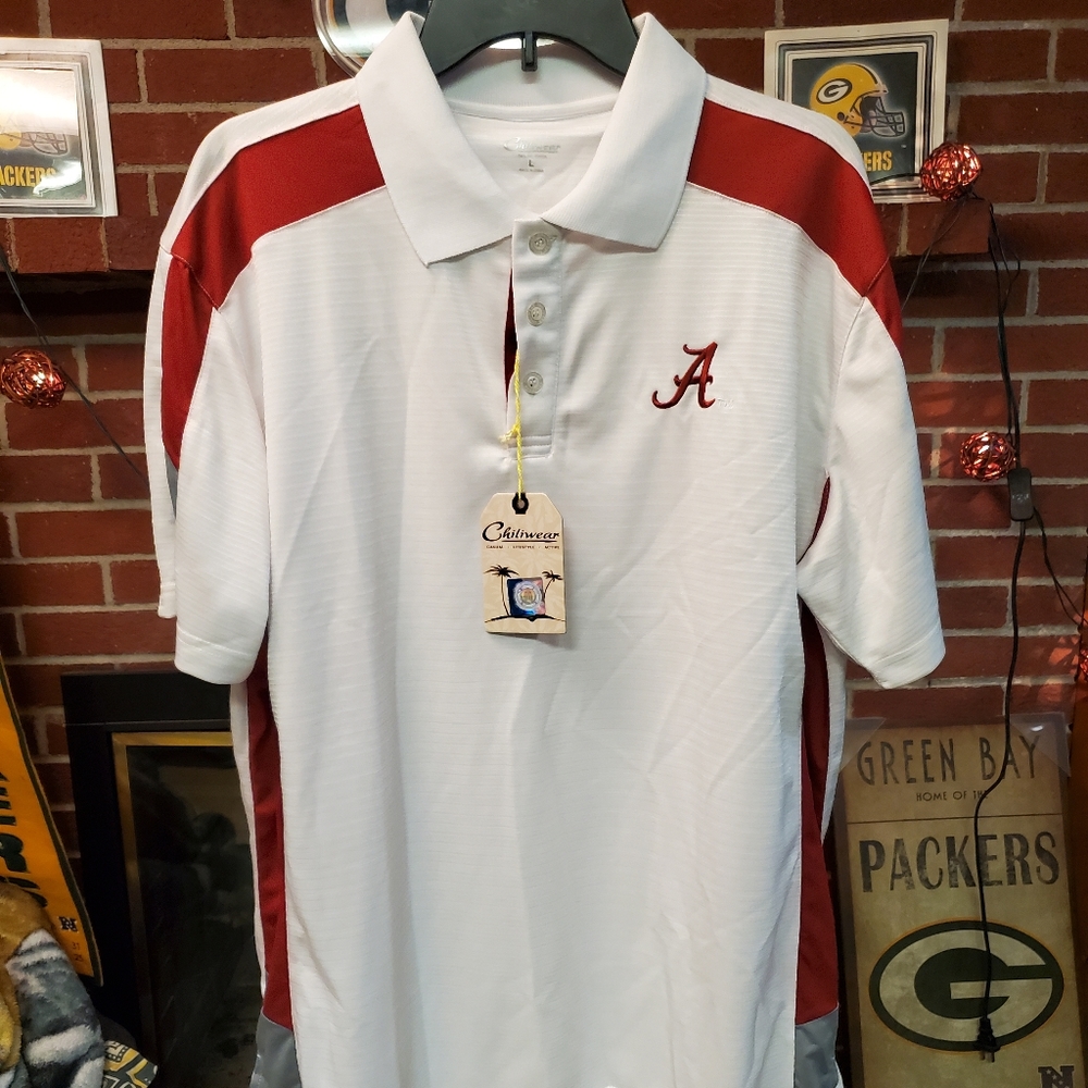 NWT NCAA Alabama Short Sleeve Polo Large